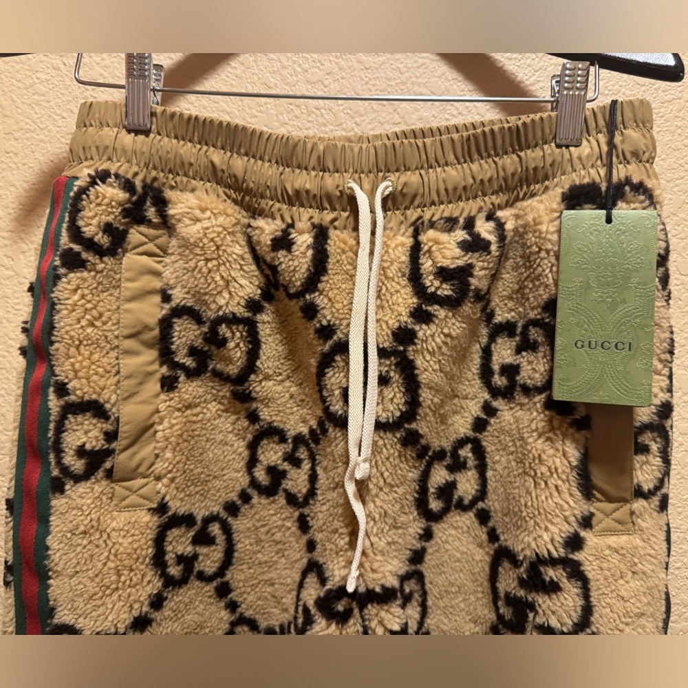 New Authentic Gucci GG Supreme Jumbo Logo Wool Sweatpants Size XXL - Picture 15 of 15